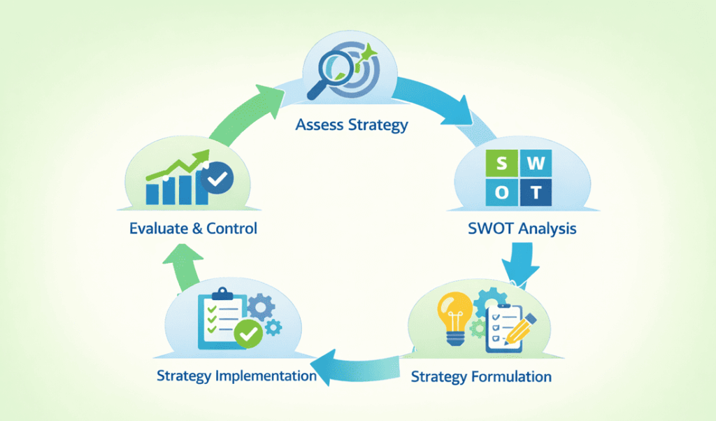 five steps to strategic management process